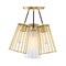 Designers Fountain Liana 19 in. 4-Light Brushed Gold Glam Semi Flush Mount with Etched Glass and Wire Cage Shades D328M-SF-BG - alternate 2